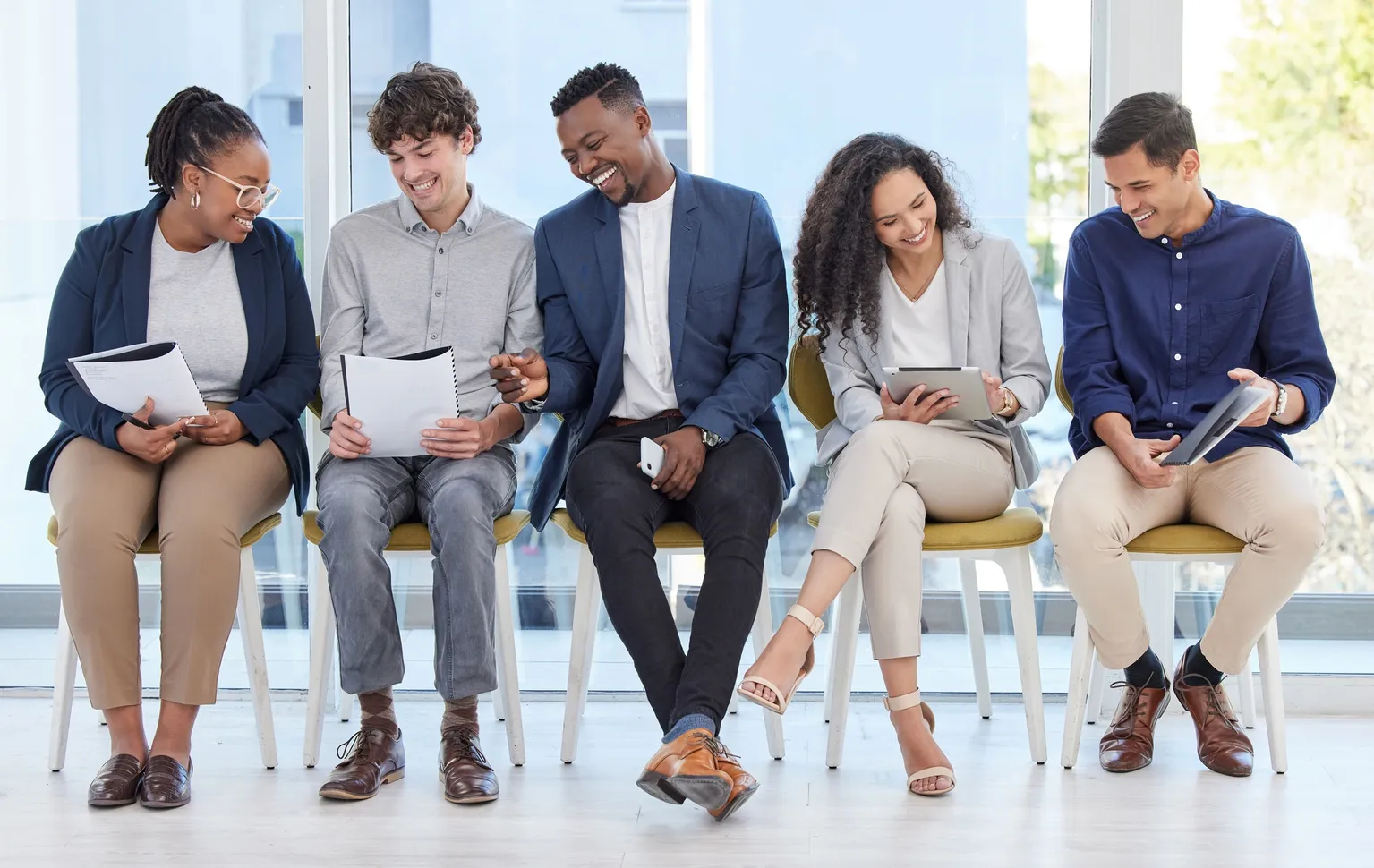 Candidates waiting for interview